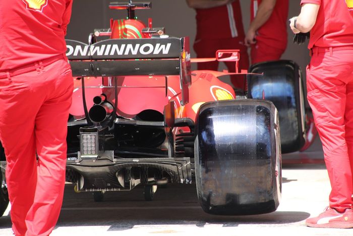 Detalle trasero del Ferrari SF21