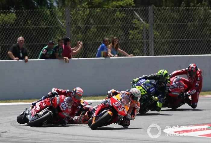 Marc Marquez, Andrea Dovizioso, Jorge Lorenzo, Valentino Rossi, Danilo Petrucci