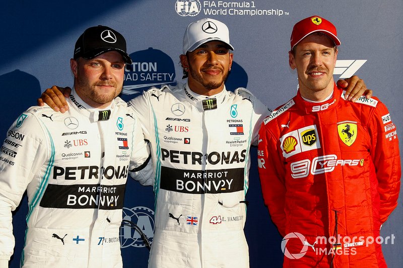 Valtteri Bottas, Mercedes AMG F1, Lewis Hamilton, Mercedes AMG F1, Sebastian Vettel, Ferrari