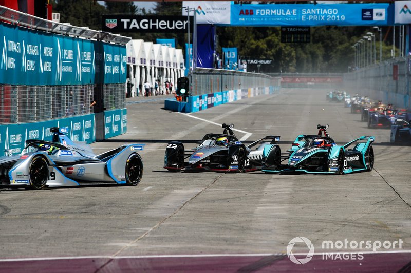 Felipe Massa, Venturi Formula E, Venturi VFE05, Oliver Rowland, Nissan e.Dams, Nissan IMO1, in lotta con Mitch Evans, Jaguar Racing, Jaguar I-Type 3