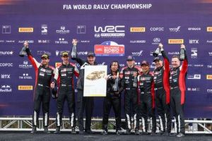 Podio: Elfyn Evans, Scott Martin, Toyota Gazoo Racing WRT Toyota GR Yaris Rally1, Takamoto Katsuta, Aaron Johnston, Toyota Gazoo Racing WRT NG Toyota GR Yaris Rally1, Kalle Rovanperä, Jonne Halttunen, Toyota Gazoo Racing WRT Toyota GR Yaris Rally1, Jari-M