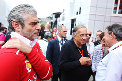 Maurizio Arrivabene, Team Principal, Ferrari, Sergio Marchionne, Chief Executive Officer, Fiat Chrys