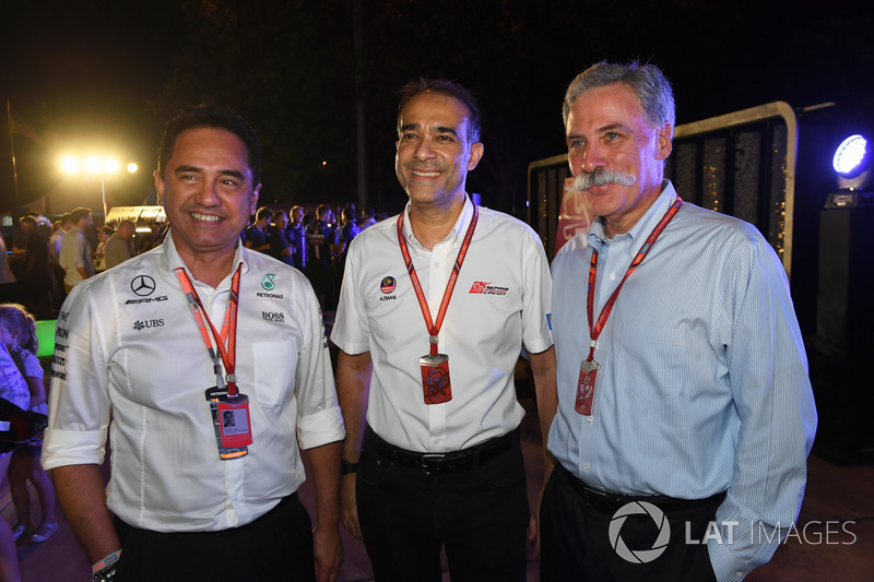 Tan Sri Azman, Chairman of Sepang International Circuit and Chase Carey, Chief Executive Officer and Executive Chairman of the Formula One Group at Petronas BBQ