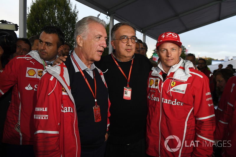 Piero Lardi Ferrari, Ferrari-Vizepräsident, Sergio Marchionne, Ferrari-Präsident, Kimi Raikkonen, Fe