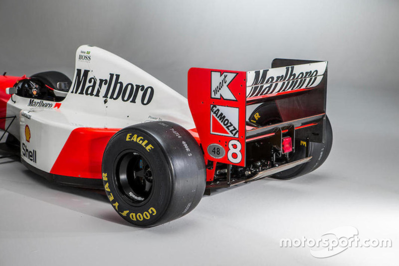 La McLaren-Cosworth Ford MP4/8A d'Ayrton Senna