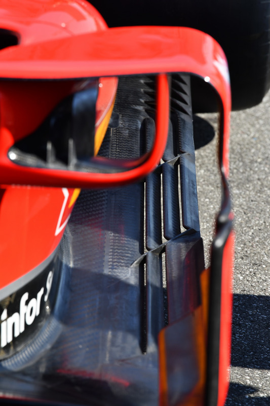 Ferrari SF71H detalle de la barcaza