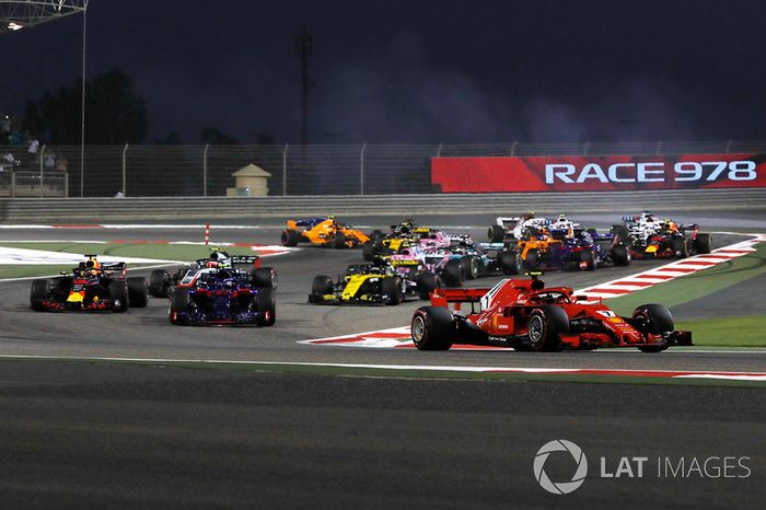 Kimi Raikkonen, Ferrari SF71H alla partenza della gara