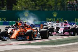 Stoffel Vandoorne, McLaren MCL33, Daniel Ricciardo, Red Bull Racing RB14, Sergio Perez, Force India VJM11, Esteban Ocon, Force India VJM11, Charles Leclerc, Sauber C37