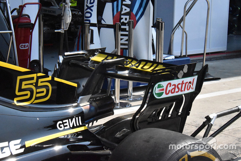Renault F1, hátsó szárny, részlet, Monza