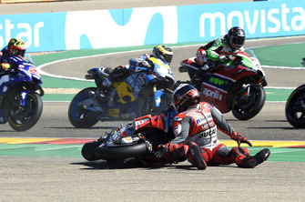 Аварія Хорхе Лоренсо, Ducati Team, на старті гонки