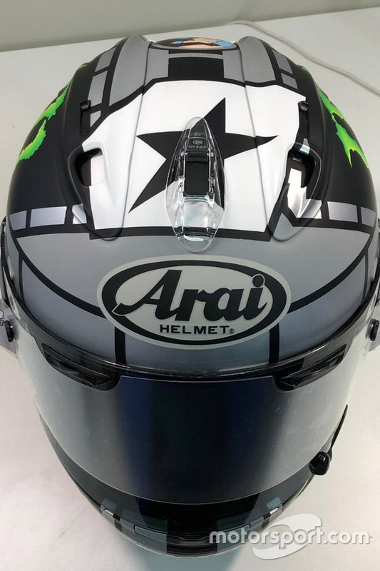 Il casco di Maverick Vinales, Yamaha Factory Racing
