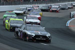 Kevin Harvick, Stewart-Haas Racing, Ford Mustang, Ryan Blaney, Team Penske, Ford Mustang, Denny Hamlin, Joe Gibbs Racing, Toyota Camry