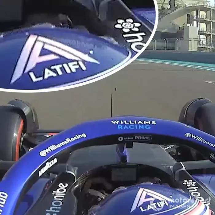 Casco especial de Albon con Latifi en el GP de Abu Dhabi 2022 de F1
