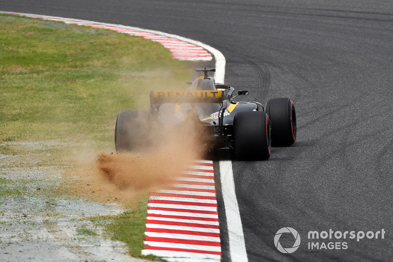 Nico Hulkenberg, Renault Sport F1 Team R.S. 18 spins and crashes