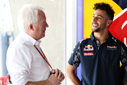 Daniel Ricciardo, Red Bull Racing with Charlie Whiting, FIA Delegate