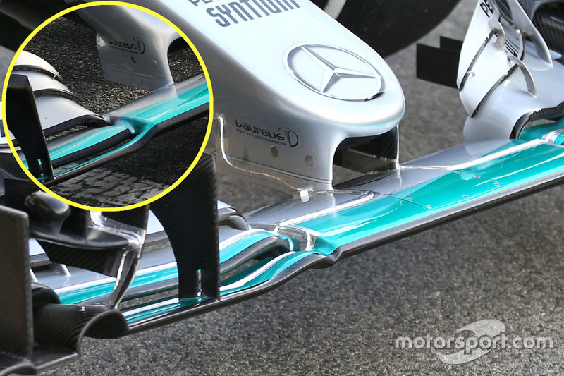 Mercedes AMG F1 W07 front wing detail