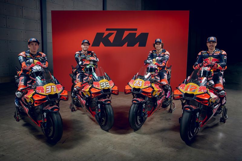 Les couleurs de Red Bull KTM Factory Racing et Red Bull KTM Tech3