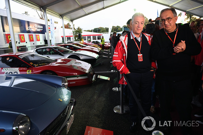 Sergio Marchionne, PDG FIAT et Piero Lardi Ferrari, vice-président Ferrari au 70e anniversaire de Ferrari