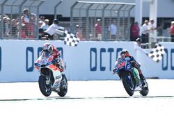 1. Andrea Dovizioso, Ducati Team; 2. Maverick Vinales, Yamaha Factory Racing