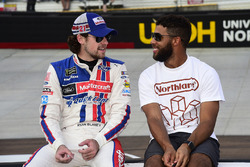 Ryan Blaney, Wood Brothers Racing Ford, Darrell Wallace Jr., Richard Petty Motorsports Ford