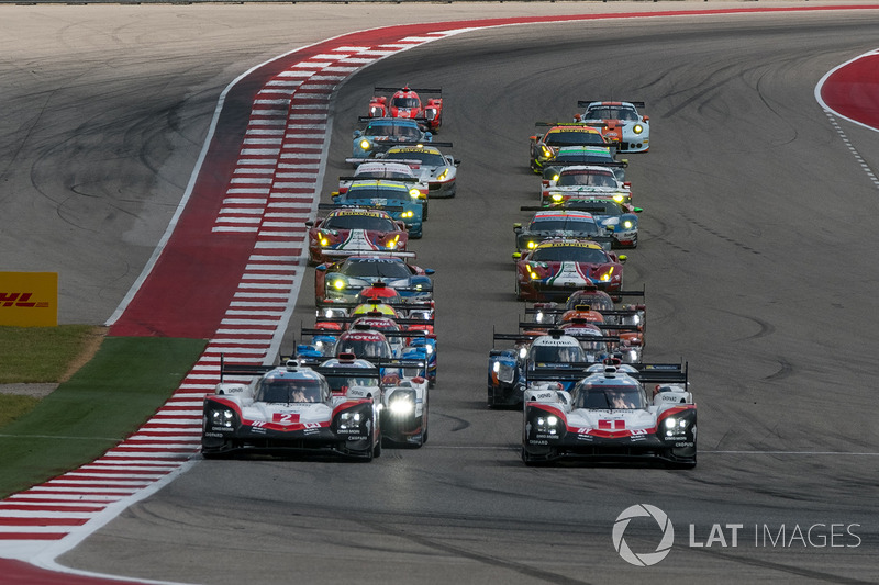 Partenza: #1 Porsche Team Porsche 919 Hybrid: Neel Jani, Andre Lotterer, Nick Tandy al comando