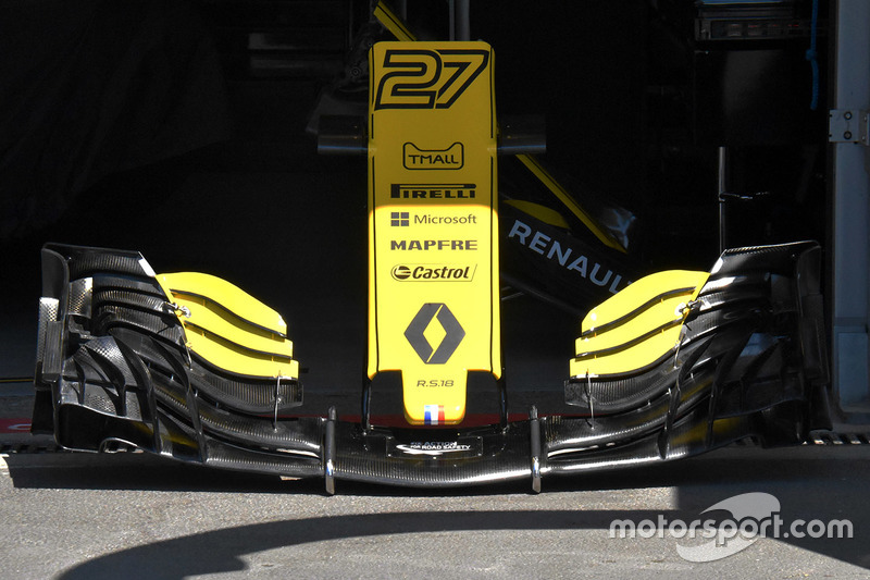 Renault Sport F1 Team R.S. 18, dettaglio dell'ala anteriore