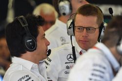 Toto Wolff, Mercedes AMG F1 Director of Motorsport and Andy Cowell, Managing Director, Mercedes AMG High Performance Powertrains