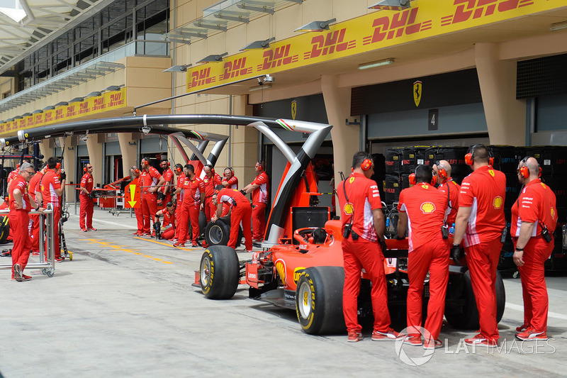 Essais d'arrêts au stand pour Ferrari