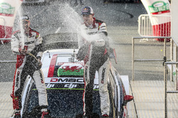 Podyum: Yarış galibi Elfyn Evans, Daniel Barritt, Ford Fiesta WRC, M-Sport