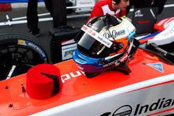 EL casco de Felix Rosenqvist, Mahindra Racing