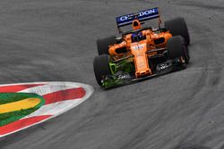 Fernando Alonso, McLaren MCL33 with aero paint on front wing