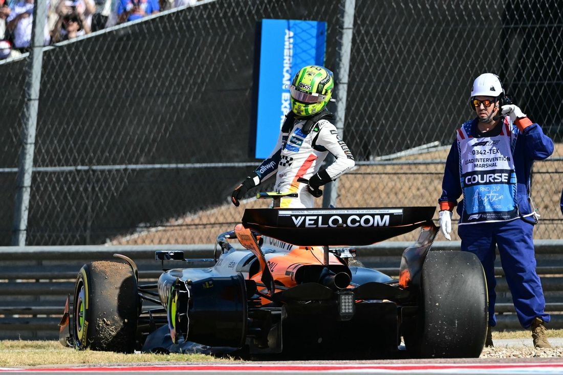 Lando Norris, accidente en McLaren