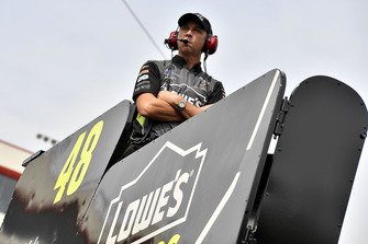 Jimmie Johnson, Hendrick Motorsports, Chevrolet Camaro Lowe's for Pros Chad Knaus