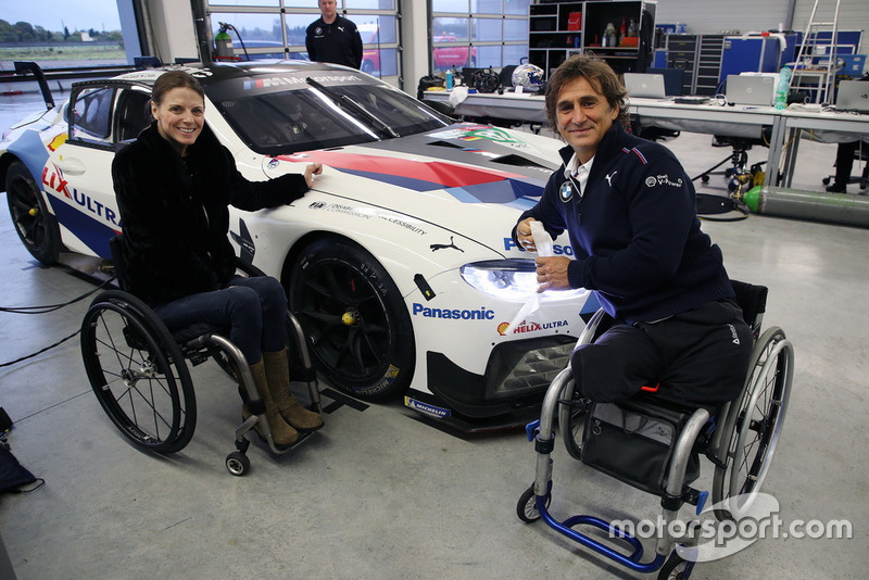 Nathalie McGloin, Comisión de Discapacidad y Accesibilidad de la FIA y Alex Zanardi, BMW M8 GTE