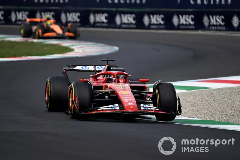 Charles Leclerc, Ferrari SF-24, Lando Norris, McLaren MCL38