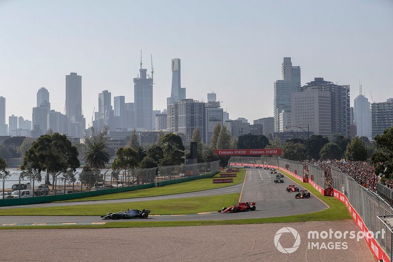 Lewis Hamilton, Mercedes AMG F1 W10, Sebastian Vettel, Ferrari SF90, Max Verstappen, Red Bull Racing RB15, Charles Leclerc, Ferrari SF90, Kevin Magnussen, Haas F1 Team VF-19