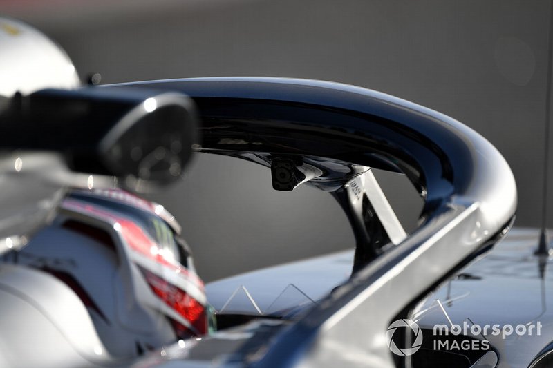 Lewis Hamilton, Mercedes-AMG F1 W10 EQ Power+ avec la caméra face au pilote sur le Halo