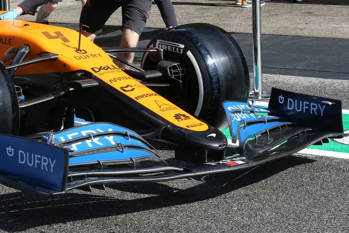 McLaren MCL35 front wing detail
