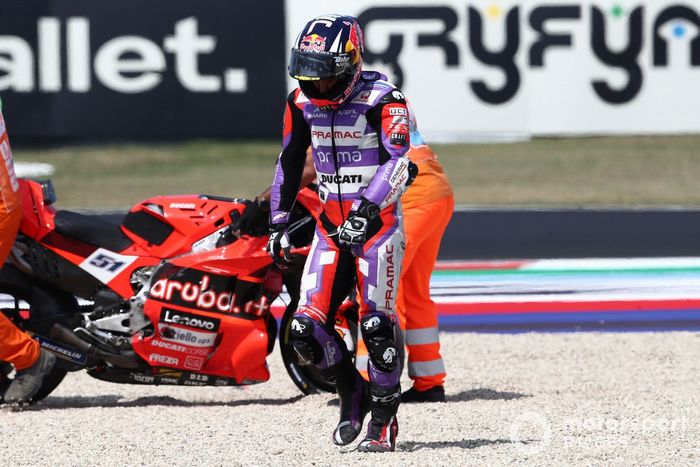 Johann Zarco, Pramac Racing tras la caída