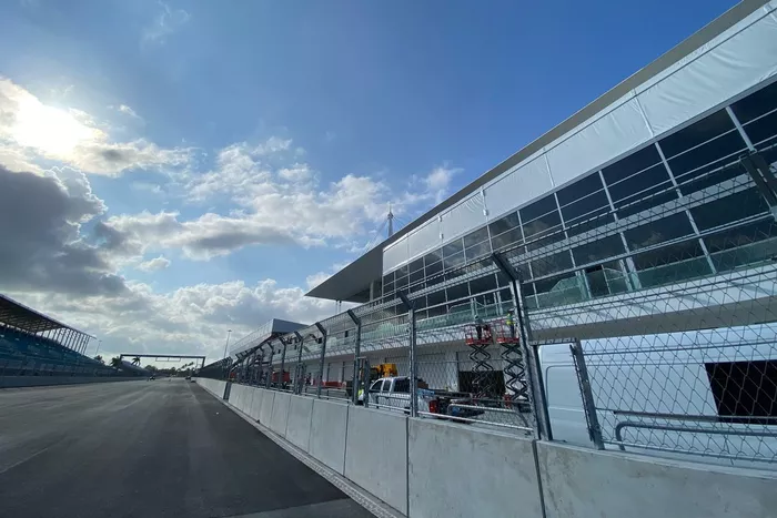 Aspectos de la construcción de la pista para el GP de Miami