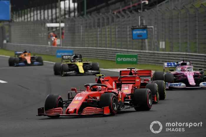 Charles Leclerc, Ferrari SF1000, Sebastian Vettel, Ferrari SF1000, Sergio Pérez, Racing Point RP20, Daniel Ricciardo, Renault F1 Team R.S.20, Carlos Sainz Jr., McLaren MCL35