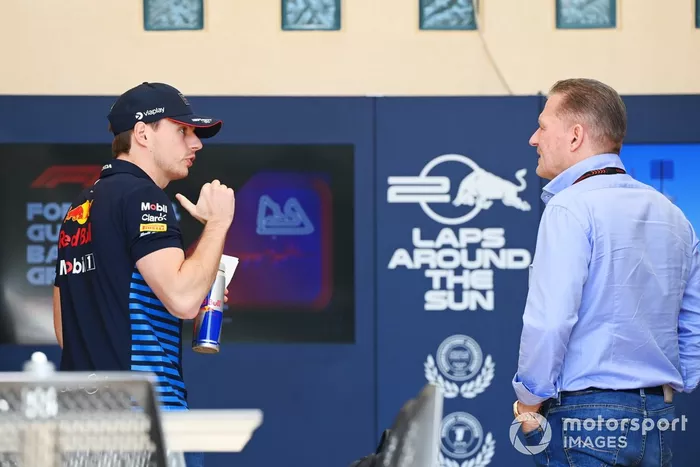 Max Verstappen, Red Bull Racing, avec son père Jos Verstappen