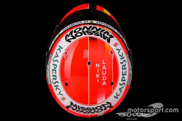 El casco de Sebastian Vettel, Ferrari, para el GP de Mónaco

