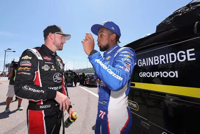 Rajah Caruth, Spire Motorsports Chevrolet, Daniel Hemric, McAnally-Hilgemann Racing