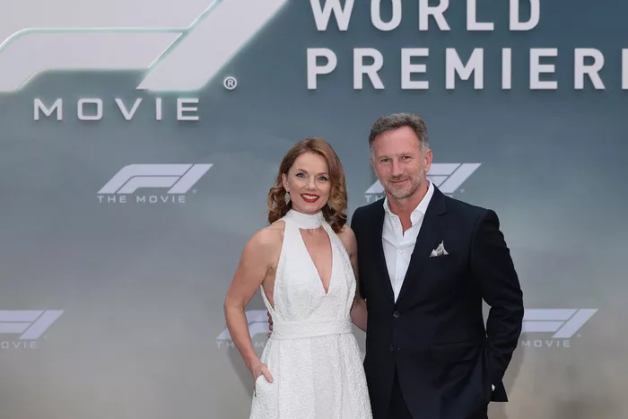 F1ザ・ムービーのワールドプレミアに登場したジェリ・ホーナーとクリスチャン・ホーナー