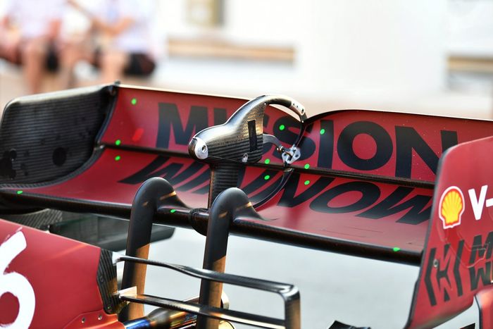 Detalle de la parte trasera del Ferrari SF21