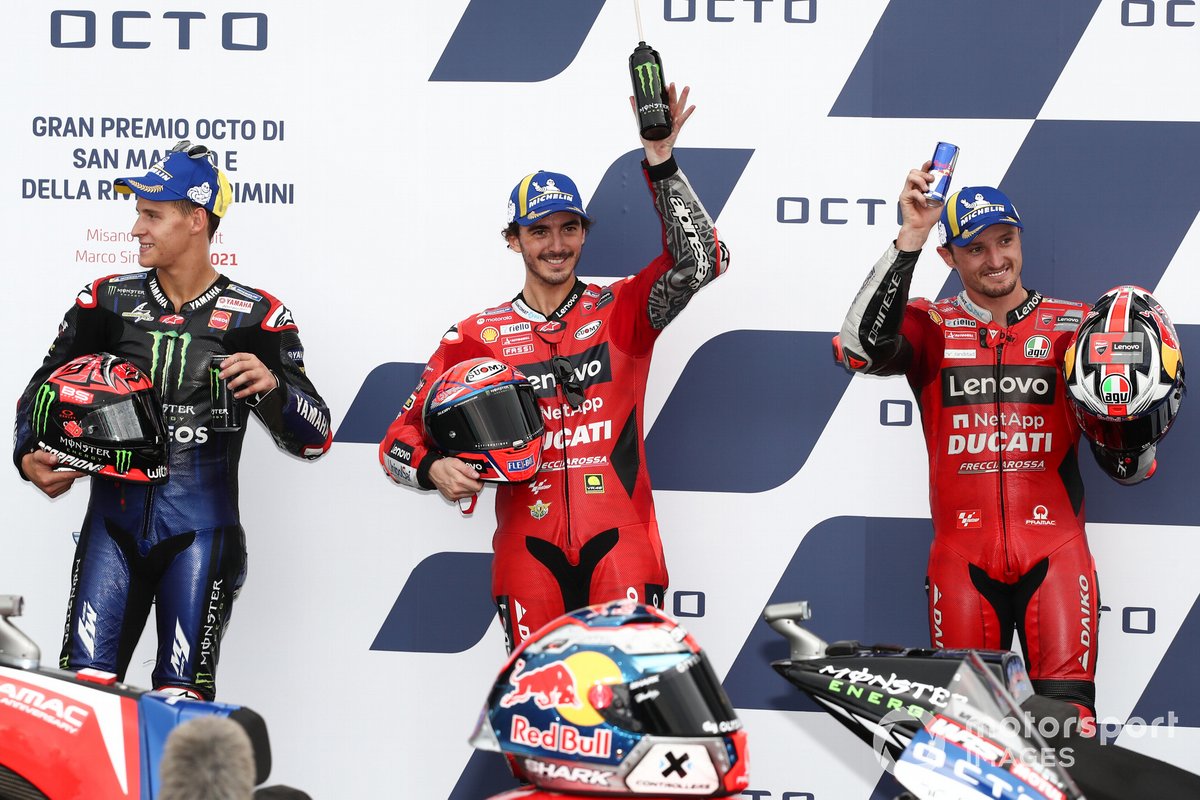 Francesco Bagnaia, Ducati Team, Jack Miller, Ducati Team, Fabio Quartararo, Yamaha Factory Racing