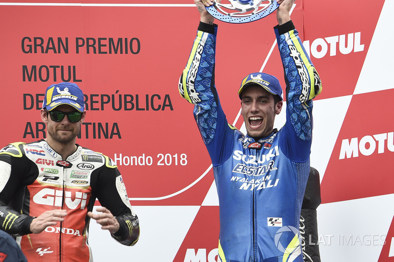 1. Cal Crutchlow, Team LCR Honda, 3. Alex Rins, Team Suzuki MotoGP