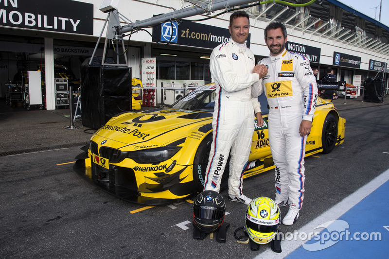 Timo Scheider and Timo Glock, BMW Team RMG, BMW M4 DTM