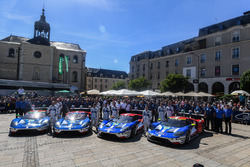 #66 Ford Chip Ganassi Racing Ford GT: Olivier Pla, Stefan Mücke, Billy Johnson, #67 Ford Chip Ganassi Team UK Ford GT: Andy Priaulx, Harry Tincknell, Pipo Derani, #68 Ford Chip Ganassi Racing Ford GT: Joey Hand, Dirk Müller, Tony Kanaan, #69 Ford Chip Ga